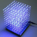 Geekcreit® 8x8x8 LED Cube 3D Light Square Blue LED Flash Electronic DIY Kit wholesale bulk price