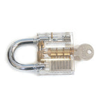 Transparent Practice Padlock + 5 Lock Picks Tool Set - Silver wholesale bulk price
