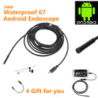 7mm Inspection Pipe 1m 2m Endoscope Waterproof Mini USB Camera Snake Tube with 6 LED Borescope For Android Phone PC Dropshipping