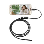 7mm Inspection Pipe 1m 2m Endoscope Waterproof Mini USB Camera Snake Tube with 6 LED Borescope For Android Phone PC Dropshipping