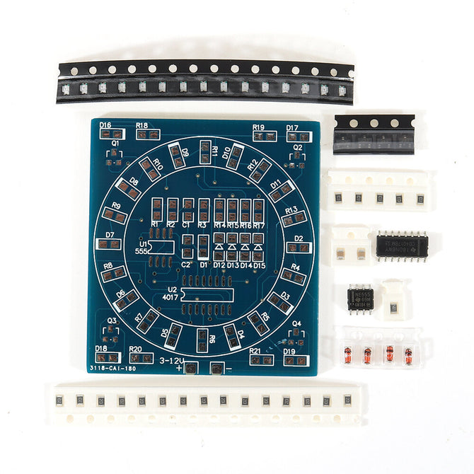 DIY SMD Component Soldering Practice Board Mini PCB Rotating LED Flash Kit wholesale bulk price