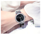 GUOU Watch Fashion Exquisite Quartz Women Watches Top Luxury Band Silver Steel Bracelet Watch Women reloj mujer relogio feminino