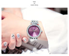 GUOU Watch Fashion Exquisite Quartz Women Watches Top Luxury Band Silver Steel Bracelet Watch Women reloj mujer relogio feminino