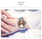 GUOU Watch Fashion Exquisite Quartz Women Watches Top Luxury Band Silver Steel Bracelet Watch Women reloj mujer relogio feminino