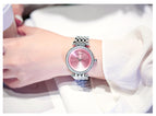 GUOU Watch Fashion Exquisite Quartz Women Watches Top Luxury Band Silver Steel Bracelet Watch Women reloj mujer relogio feminino