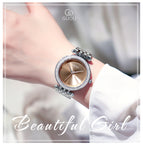 GUOU Watch Fashion Exquisite Quartz Women Watches Top Luxury Band Silver Steel Bracelet Watch Women reloj mujer relogio feminino