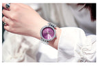 GUOU Watch Fashion Exquisite Quartz Women Watches Top Luxury Band Silver Steel Bracelet Watch Women reloj mujer relogio feminino