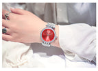 GUOU Watch Fashion Exquisite Quartz Women Watches Top Luxury Band Silver Steel Bracelet Watch Women reloj mujer relogio feminino