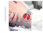 GUOU Watch Fashion Exquisite Quartz Women Watches Top Luxury Band Silver Steel Bracelet Watch Women reloj mujer relogio feminino