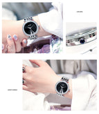 GUOU Watch Fashion Exquisite Quartz Women Watches Top Luxury Band Silver Steel Bracelet Watch Women reloj mujer relogio feminino