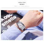 GUOU Watch Men Fashion Unique Double Movement Double Dial Watches Luxury Leather Men Watch relogio masculino relojes para hombre