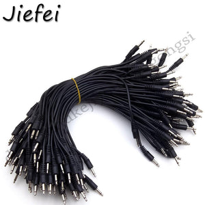 8pcs 20cm 30cm 50cm 100cm Nickel 3.5mm 1/8" Male Mini Plug To Male Monaural Mono Audio Extension Cable