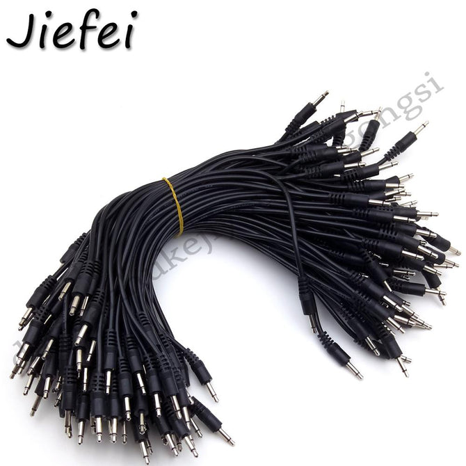 8pcs 20cm 30cm 50cm 100cm Nickel 3.5mm 1/8" Male Mini Plug To Male Monaural Mono Audio Extension Cable