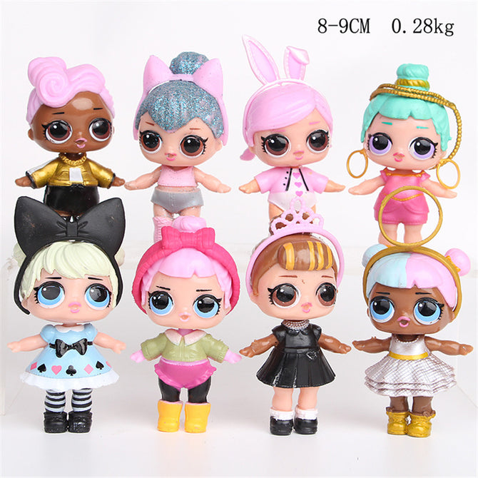 8pcs LoL Doll Unpacking High-quality Dolls Open Color LoL Doll Action Figure Toys Kids Gift