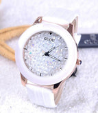 9 Colors New Arrival GUOU Hongkong Brand Women Rhinestone Watches Austrian Crystal Ceramic Leather Band Women Dress Watch