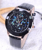 9 Colors New Arrival GUOU Hongkong Brand Women Rhinestone Watches Austrian Crystal Ceramic Leather Band Women Dress Watch