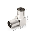 90 degree TV Aerial Cable Adapter RF Coaxial F Female to TV Male Plug to Female Socket