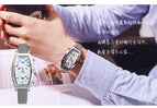 GUOU Watch Men Fashion Unique Double Movement Double Dial Watches Luxury Leather Men Watch relogio masculino relojes para hombre