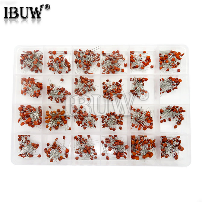 960PCS 24value*40PCS=960PCS 50V Ceramic Capacitor Assorted kit Assortment Set + Box wholesale bulk price
