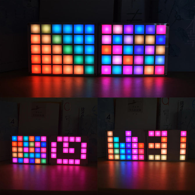 Geekcreit® DIY Multi-function LED Cool Music Spectrum RGB Color Palette Clock Kit wholesale bulk price