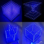 Geekcreit® 8x8x8 LED Cube 3D Light Square Blue LED Flash Electronic DIY Kit wholesale bulk price
