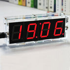 Geekcreit DIY 4 Digit LED Electronic Clock Kit Temperature Light Control Version wholesale bulk price
