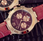 AAA Top Brand GUOU 3 Eyes Fashion Casual Dress Genuine Leather Quartz Watch Women Wristwatches Relogio Feminino Dropshipping