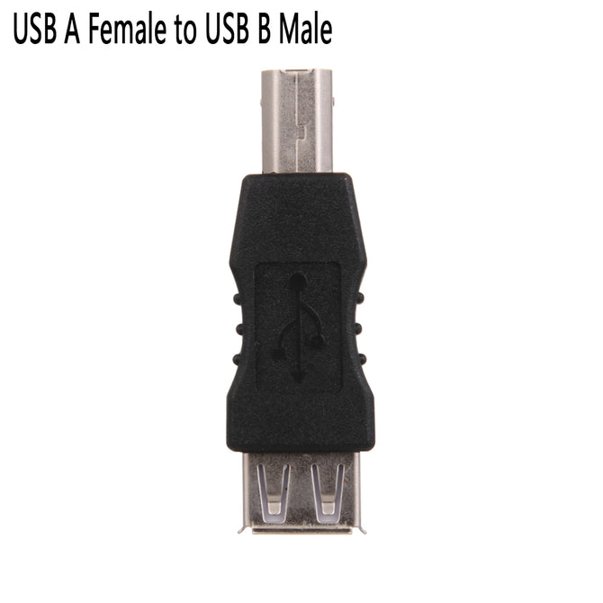 AF/AF USB 2.0 Type A Female To Type B Male Printer Scanner Adapter Converter Connector Nickle-Plated Adapter Electronics New