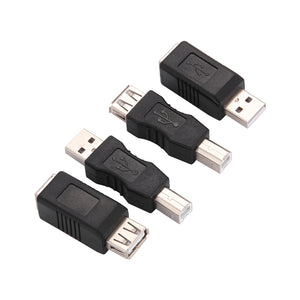 AF/AF USB 2.0 Type A Female To Type B Male Printer Scanner Adapter Converter Connector Nickle-Plated Adapter Electronics New