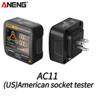 ANENG AC11 Digital Smart Socket Tester Voltage Test Socket Detector US/UK/EU/AU Plug Ground Zero Line Phase Check Rcd NCV test
