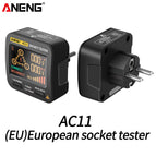 ANENG AC11 Digital Smart Socket Tester Voltage Test Socket Detector US/UK/EU/AU Plug Ground Zero Line Phase Check Rcd NCV test