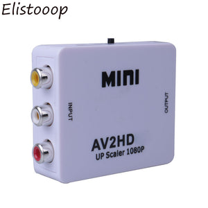 AV/RCA CVBS to HDMI-compatible 1080P Video Converter MINI AV2HD Adapter Converter Box For HDTV Projector Set top box DVD wholesale bulk price