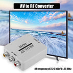 AV To RF Video Converter Durable Practical Multi-functional Classic HD Video Adapter Support RF 67.25/61.25MHz Amplifier