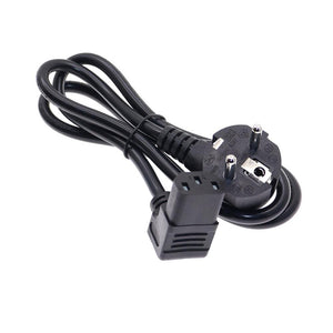 Angled C13 Computer EU Power Cable European Type F Adapter Plug to IEC C13 Extension Cord For Monitor PDU Antminer Printer 1m