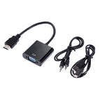 Antoksky HDMI to VGA Adapter Male To Famale Converter Adapter 1080P Digital to Analog Video Audio For PC Laptop Tablet