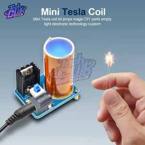 BD243 Mini Tesla Coil Kit Magic Props DIY Parts Empty Lights Technology DIY Kit Electronics BD243C