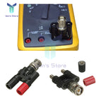 BNC Male to 4MM Twin Dual Binding Posts Banana Plug Jack Female Coaxial Adapter Connector BNC Male Terminals black & red RoHS