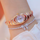 BS Brand Luxury Watches For Women Fashion Gold Luxury Diamond Female Quartz Clock Small Dial Ladies Wrist Watch