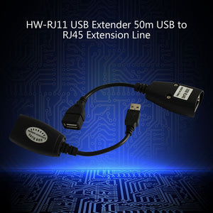 Black Usb Rj45 Network Ethernet Lan Cable Extender 50 M Signal Amplifier Professional Portable Fashion wholesale bulk price