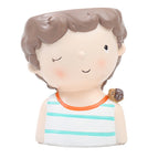 Bloem Planten Opslag Container Bloem Planter Bloempot Creëren Ontwerp Menselijk Gezicht Vaas Decor Schattige Pop Hars Bloempot wholesale bulk price