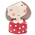 Bloem Planten Opslag Container Bloem Planter Bloempot Creëren Ontwerp Menselijk Gezicht Vaas Decor Schattige Pop Hars Bloempot wholesale bulk price