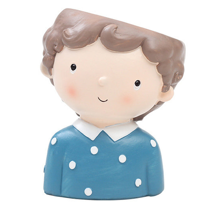 Bloem Planten Opslag Container Bloem Planter Bloempot Creëren Ontwerp Menselijk Gezicht Vaas Decor Schattige Pop Hars Bloempot wholesale bulk price