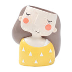 Bloem Planten Opslag Container Bloem Planter Bloempot Creëren Ontwerp Menselijk Gezicht Vaas Decor Schattige Pop Hars Bloempot wholesale bulk price