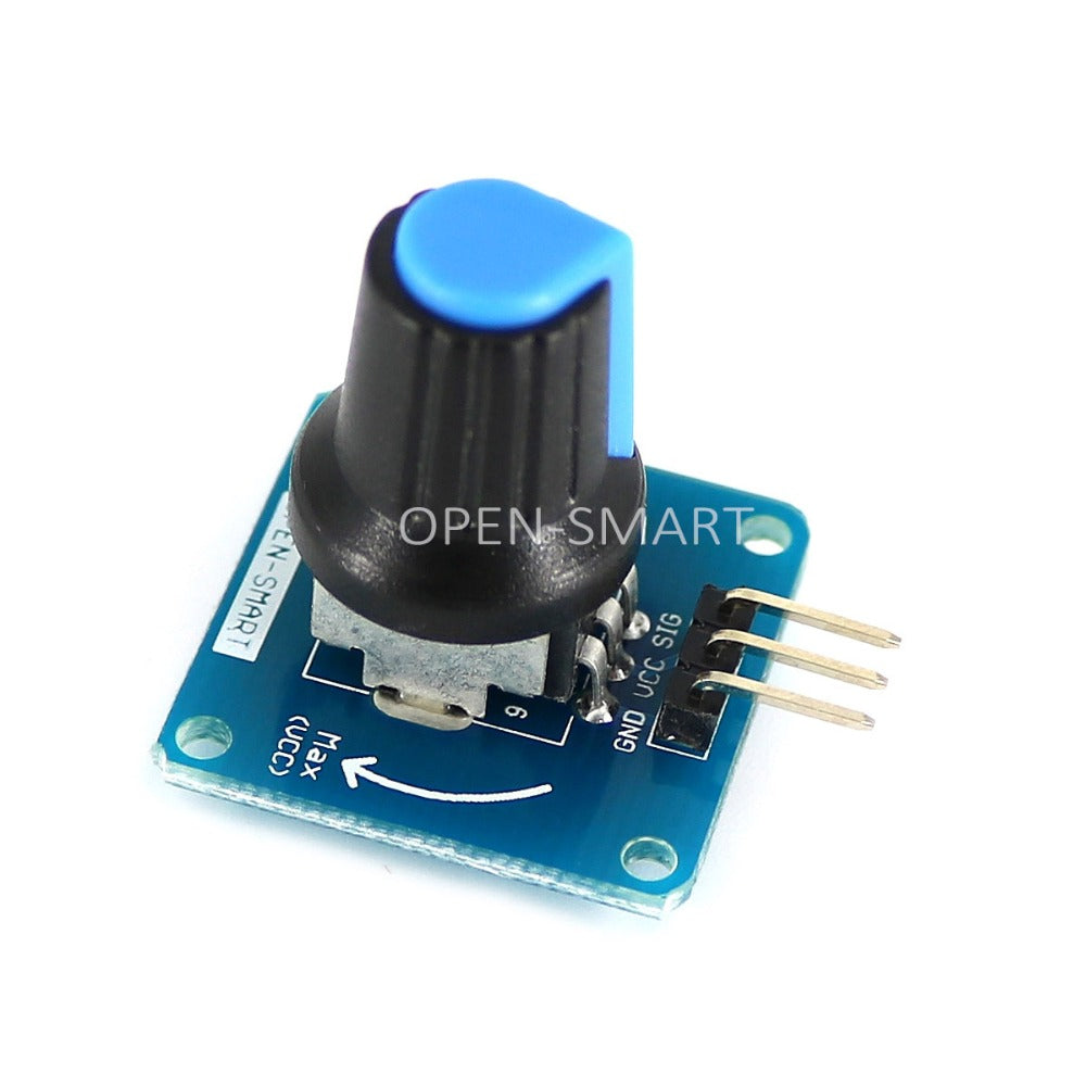 Blue Rotary Angle Sensor Module Light / Volume Control Adjustable Pote ...