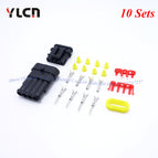 Brand 10 Sets New Car 4 Pin Way Waterproof Electrical Wire Connector Plug Factory direct Sale
