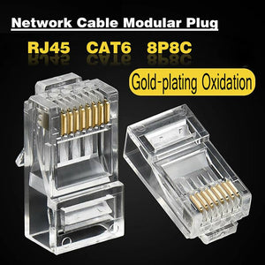 CLAITE 1000 Pcs CAT6 Plug EZ RJ45 Network Cable Modular 8P8C Connector End