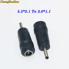 ChengHaoRan DC Power 5.5*2.1 female to 3.0*1.1 4.0*1.7 5.5*2.1 5.0*3.0 5.5*2.5 male plug Converter Laptop Adapter connector