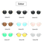 Classic Gothic Steampunk Sunglasses Polarized Men Women Brand Designer Vintage Round Metal Frame Sun Glasses High Quality UV400