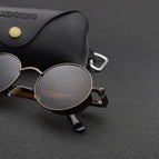 Classic Gothic Steampunk Sunglasses Polarized Men Women Brand Designer Vintage Round Metal Frame Sun Glasses High Quality UV400