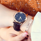 Cute Purple Dial GUOU Quartz Watches 2019 New Style Women Top Brand Dress Female Clock Hot reloj mujer